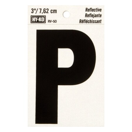 Hy-Ko 3In Reflective Letter Q, 10PK B00467